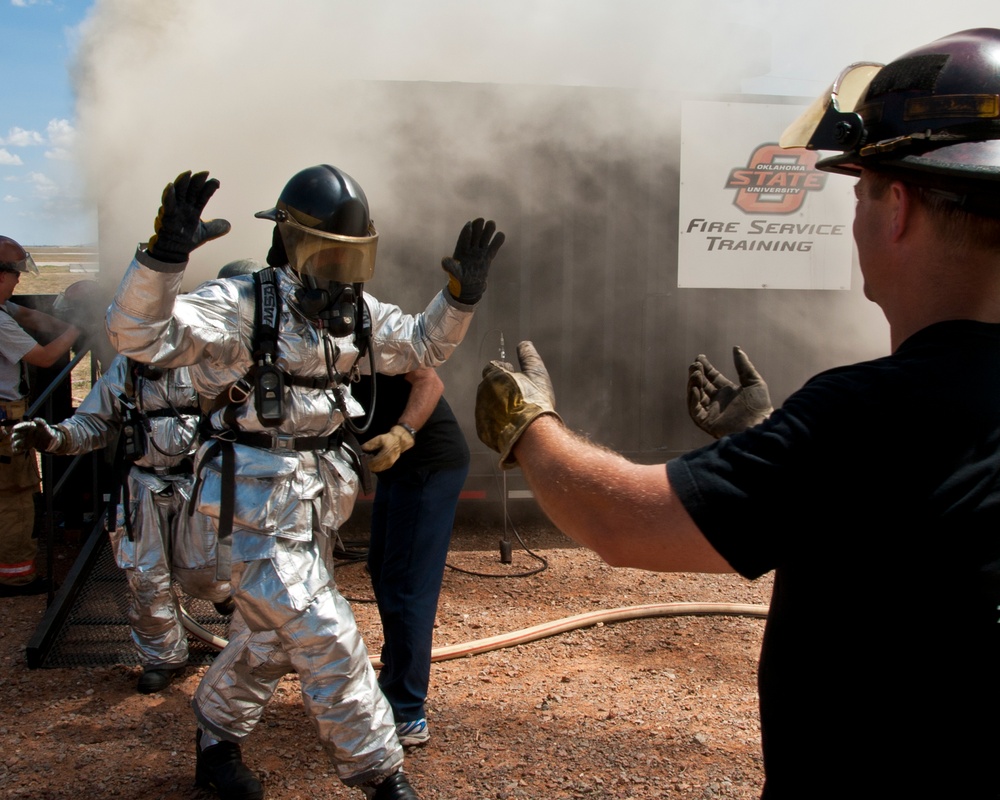 97th CES fire department conducts flashover training