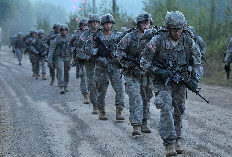 Apache soldiers on 20-mile ruck march