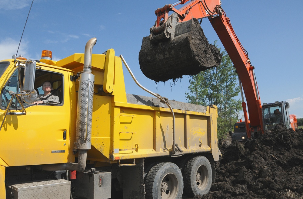 146th Civil Engineering Squadron work with 4th Wing, Canadian Forces Base, Cold Lake