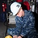 USS Ronald Reagan sailor preps for drill