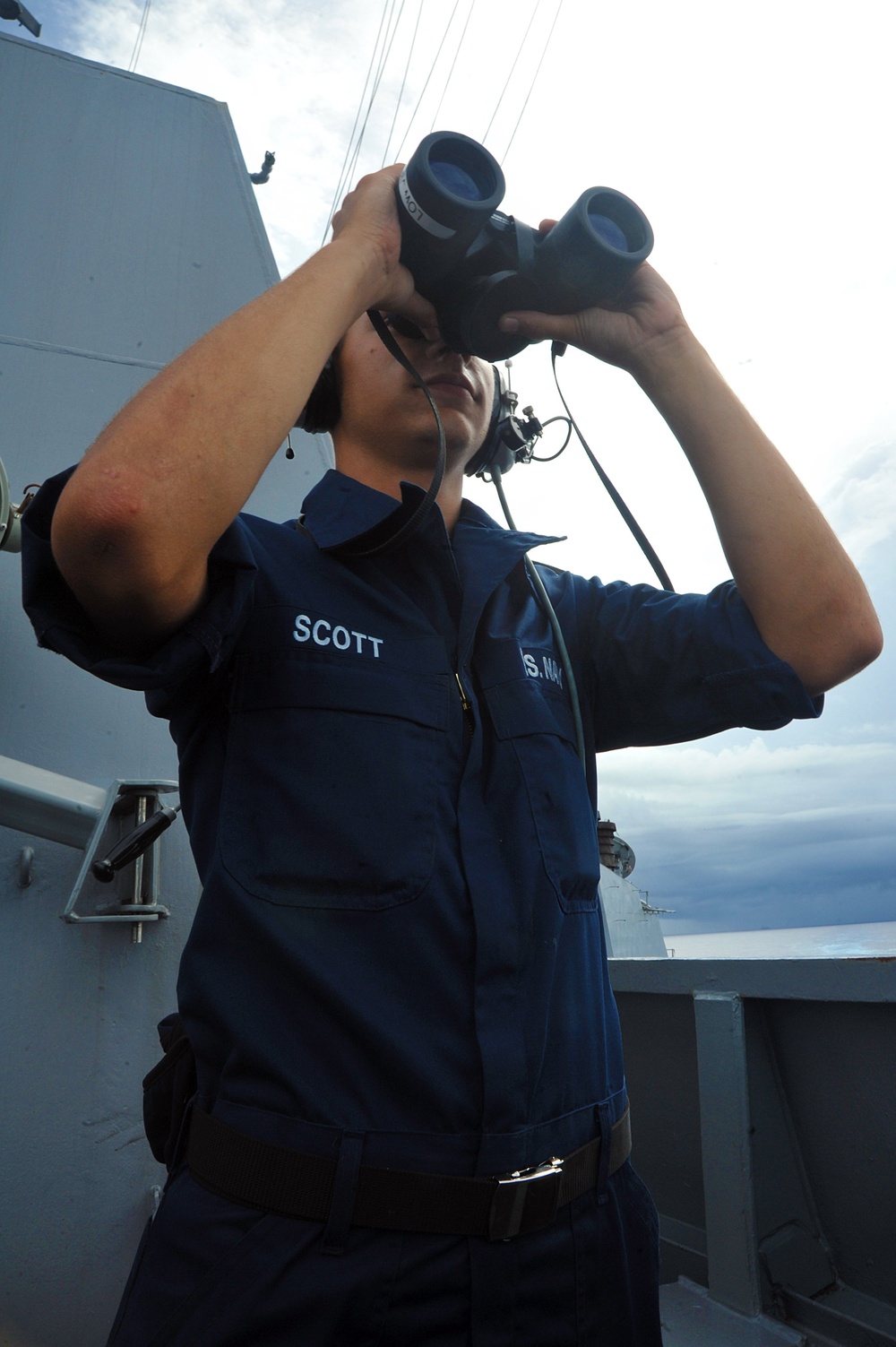 USS McCampbell sailors at work