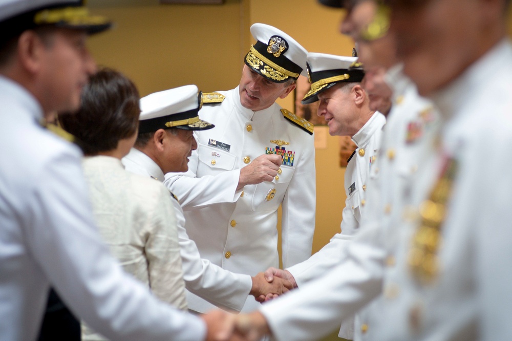 Full honors ceremony and troop inspection