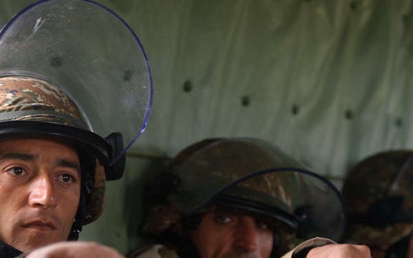 Armenian soldiers train for multinational peacekeeping missions