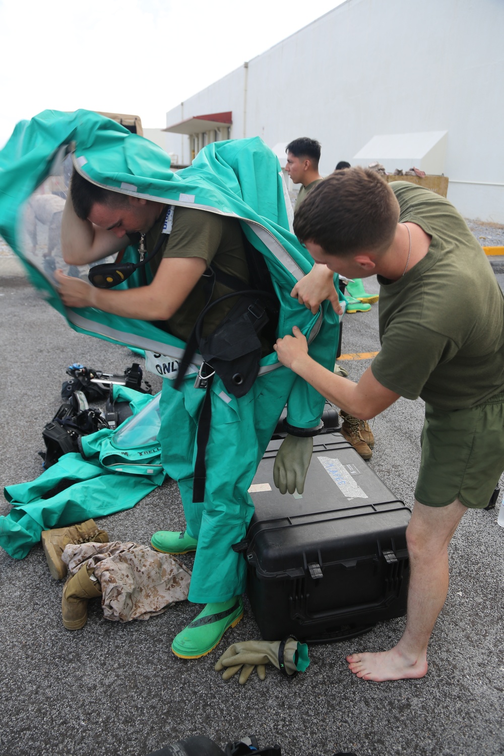 CBRN training at Camp Kinser