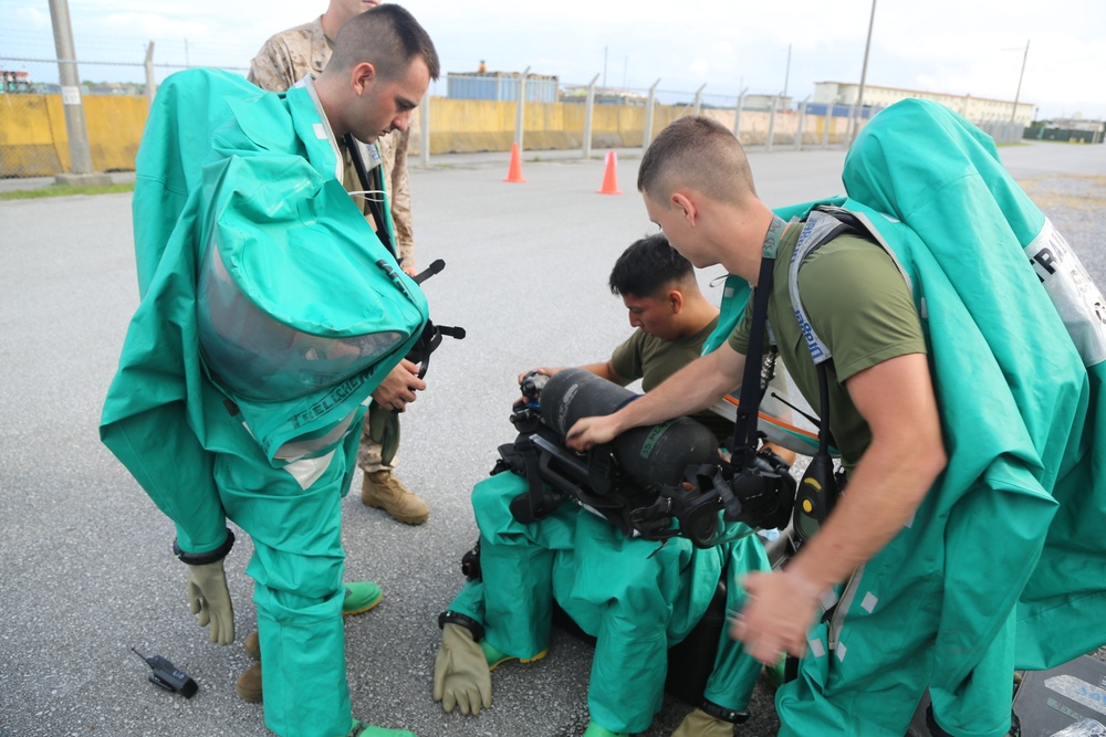 CBRN training at Camp Kinser