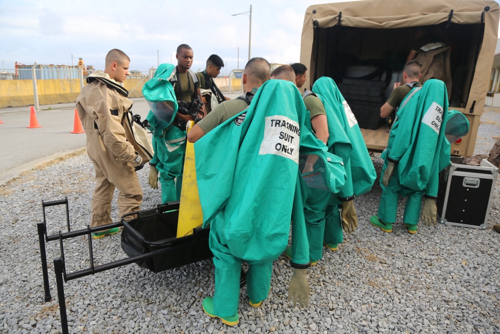 CBRN training at Camp Kinser