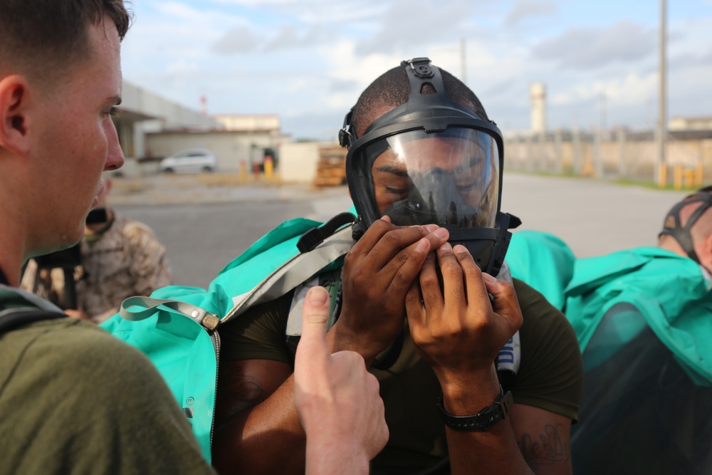 CBRN training at Camp Kinser