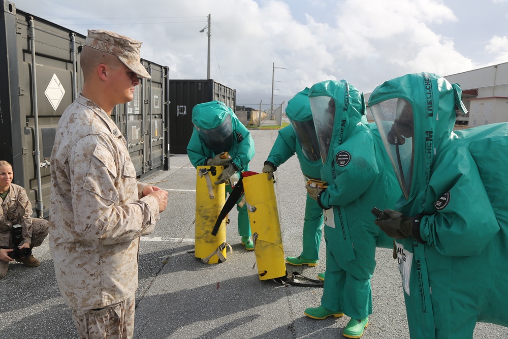 CBRN training at Camp Kinser