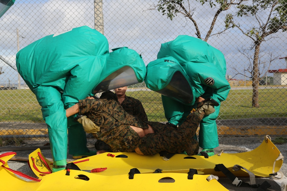 CBRN training at Camp Kinser