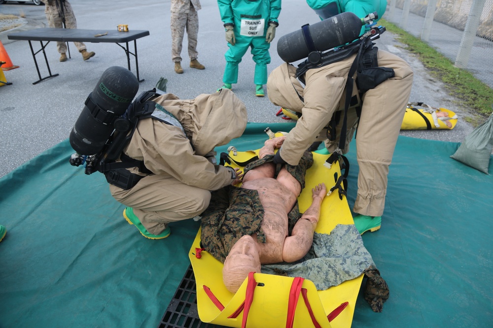 CBRN training at Camp Kinser