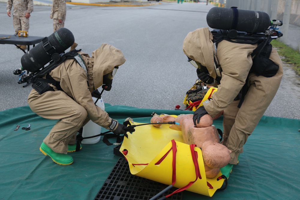 CBRN training at Camp Kinser