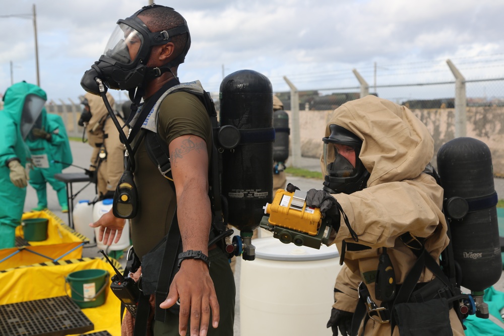 CBRN training at Camp Kinser