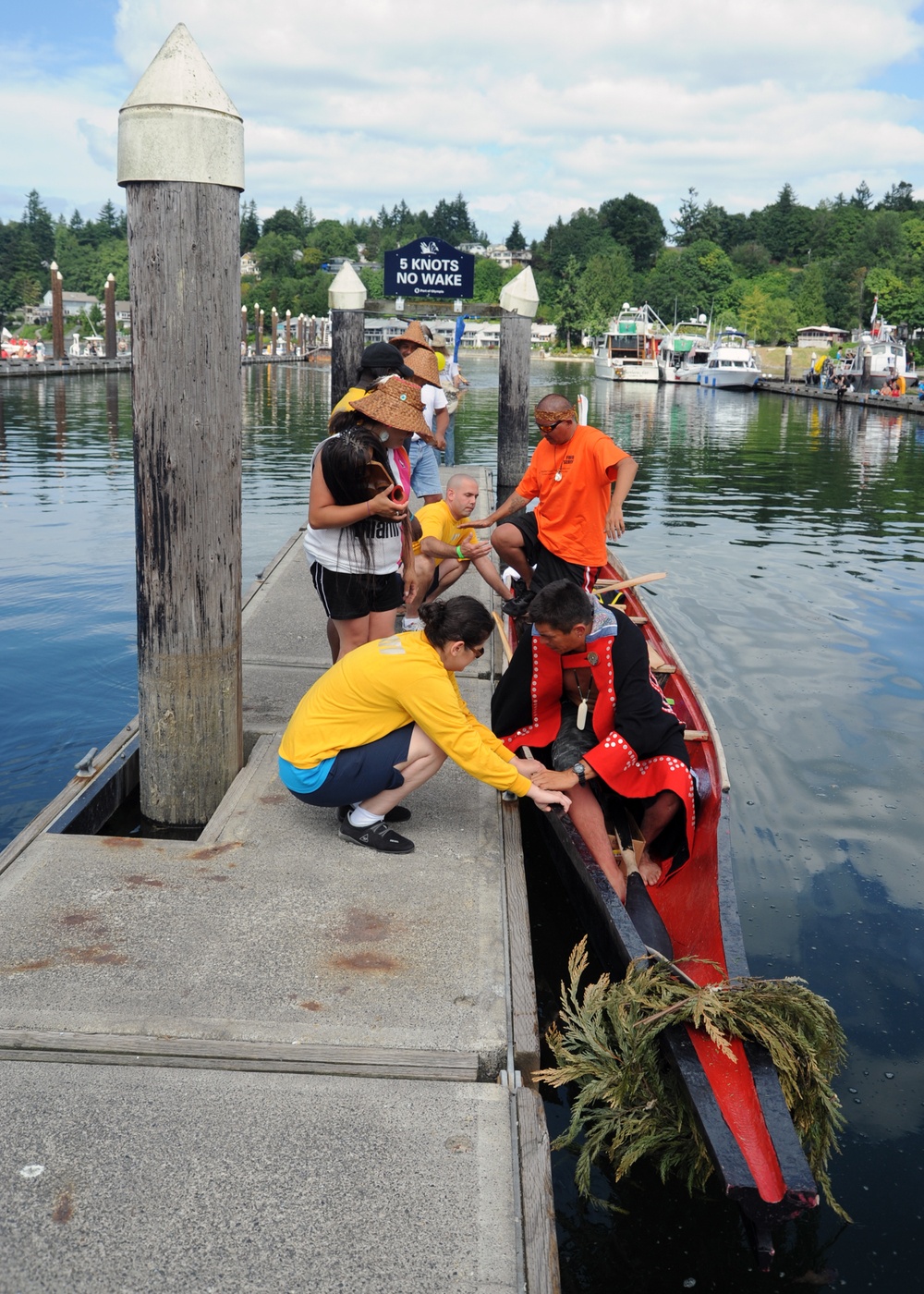 Welcoming ceremony at Squaxin Island