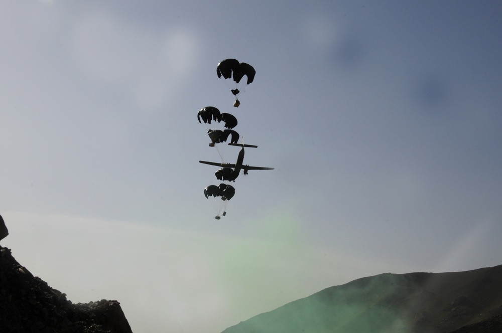 Aerial delivery near salang tunnel