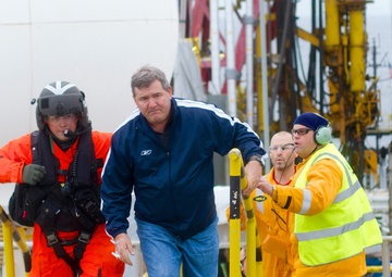 Coast Guard conducts medevac from Noble Discoverer