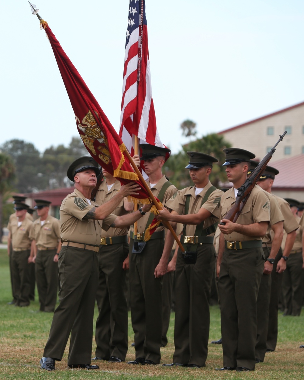 1st Marine Division rededicates battle colors