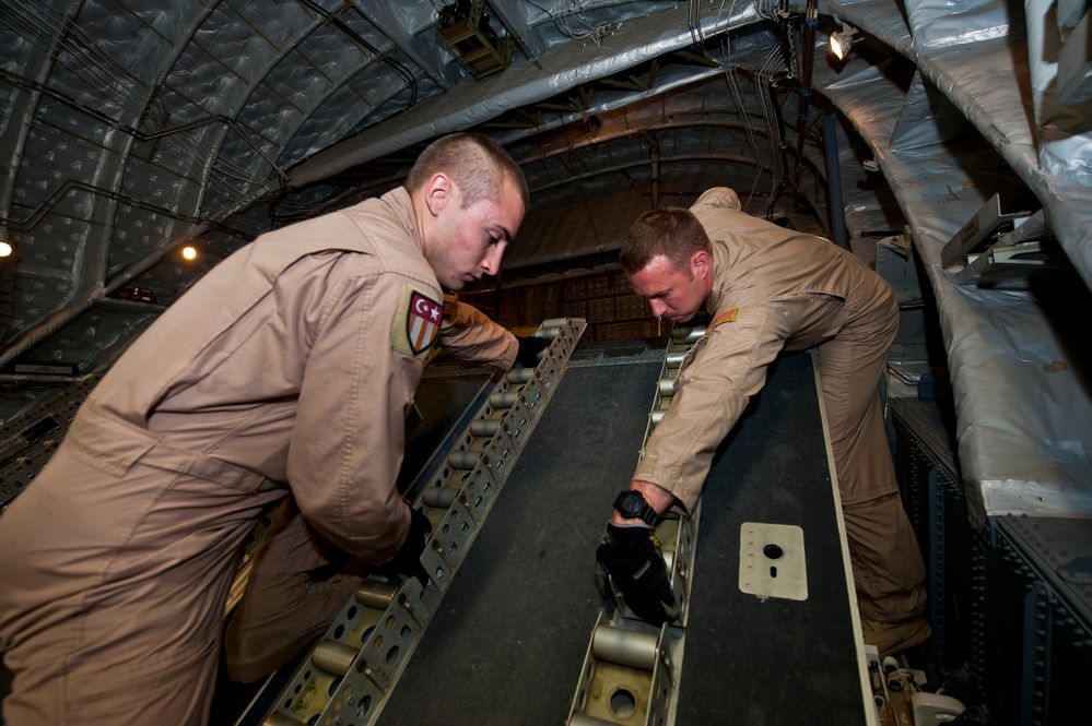 Transit Center loadmasters keep the mission moving