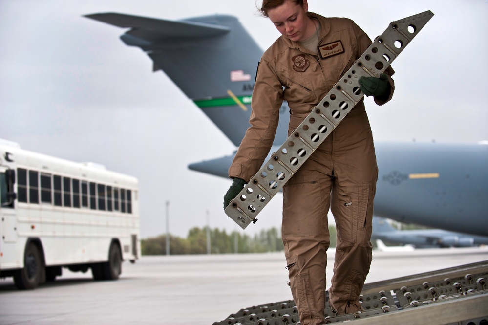 Transit Center loadmasters keep the mission moving