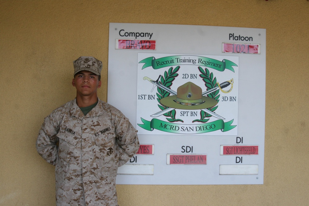 Tough childhood pushes new Marine to be the best