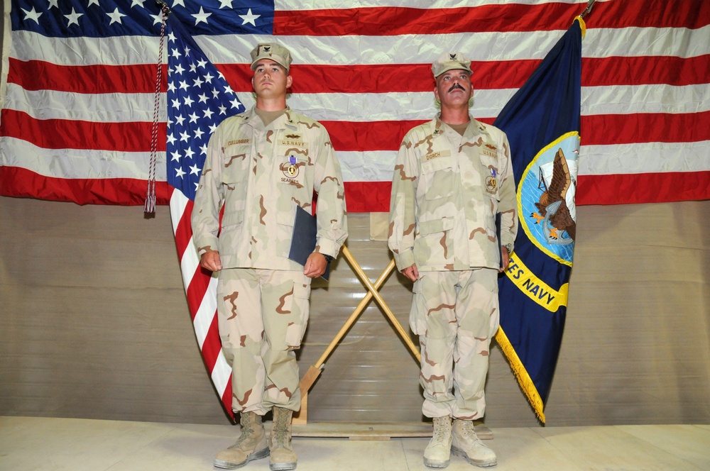 Seabees awarded Purple Heart