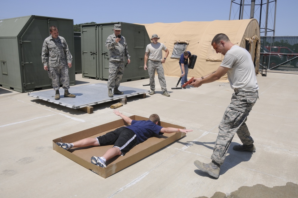 Heat of the moment: 188th Security Forces Squadron conducts pepper spray training