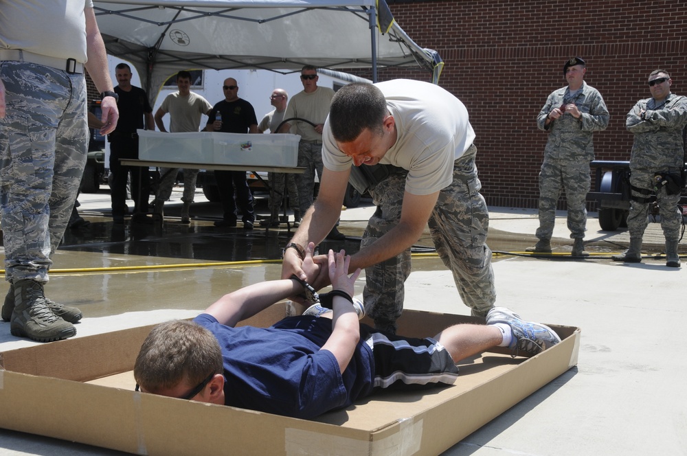 Heat of the moment: 188th Security Forces Squadron conducts pepper spray training