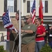 Home dedication and flag-pole ceremony for Sgt. Maj. Mackey