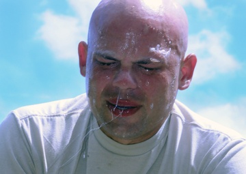 In your face! Soldiers learn to fight crowds after being pepper-sprayed