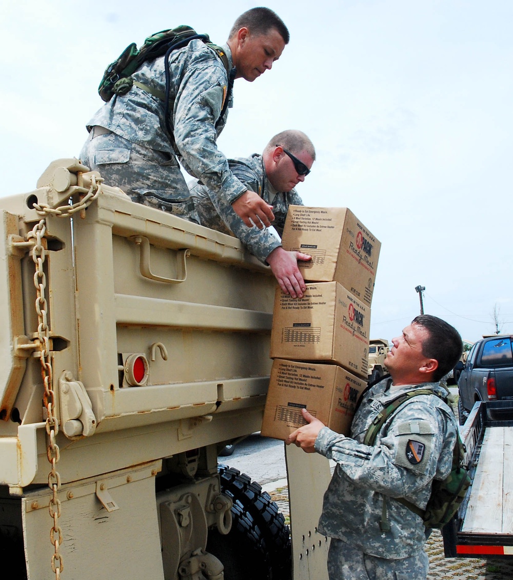 Louisiana NAtional Guard Support citizens of Louisiana after Hurricane Isaac