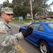 Guardsmen directs traffic after Hurricane Isaac