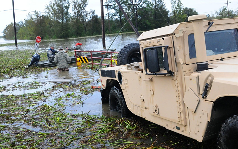 Louisiana National Guard conduct search and rescue operations