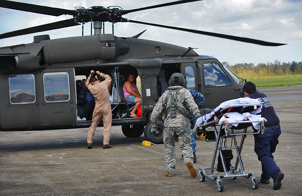 Louisiana National Guard evacuate citizens from Port Sulfur