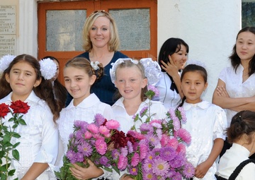 Airmen, Kyrgyz students ring in 'First Bell'