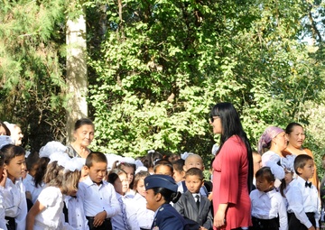 Airmen, Kyrgyz students ring in 'First Bell'