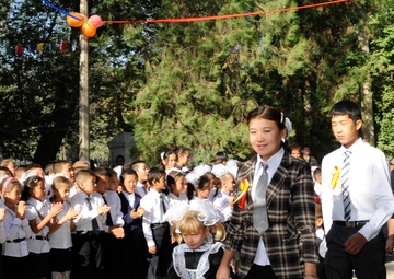 Airmen, Kyrgyz students ring in 'First Bell'