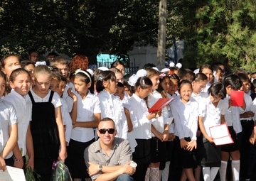 Airmen, Kyrgyz students ring in 'First Bell'
