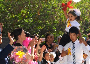 Airmen, Kyrgyz students ring in 'First Bell'