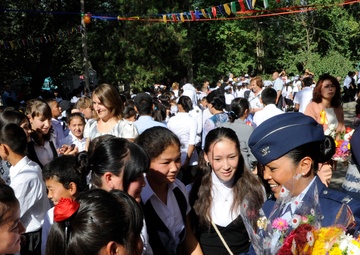Airmen, Kyrgyz students ring in 'First Bell'