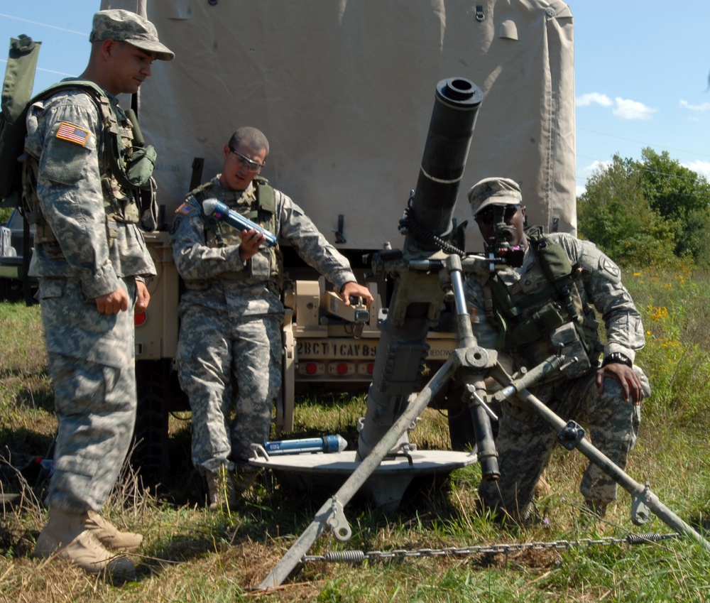 Mortar crews test new equipment