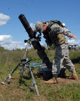 Mortar crews test new equipment
