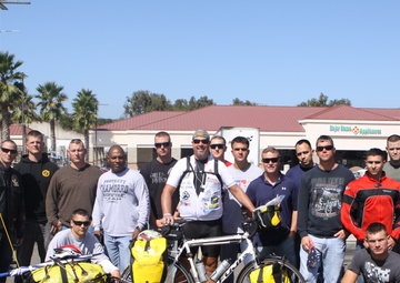 Former Marine bikes across U.S. to raise awareness, funds for wounded warriors