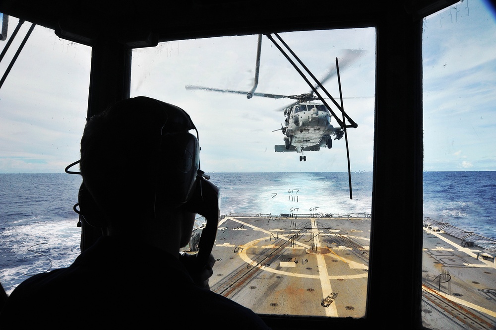 USS McCampbell action