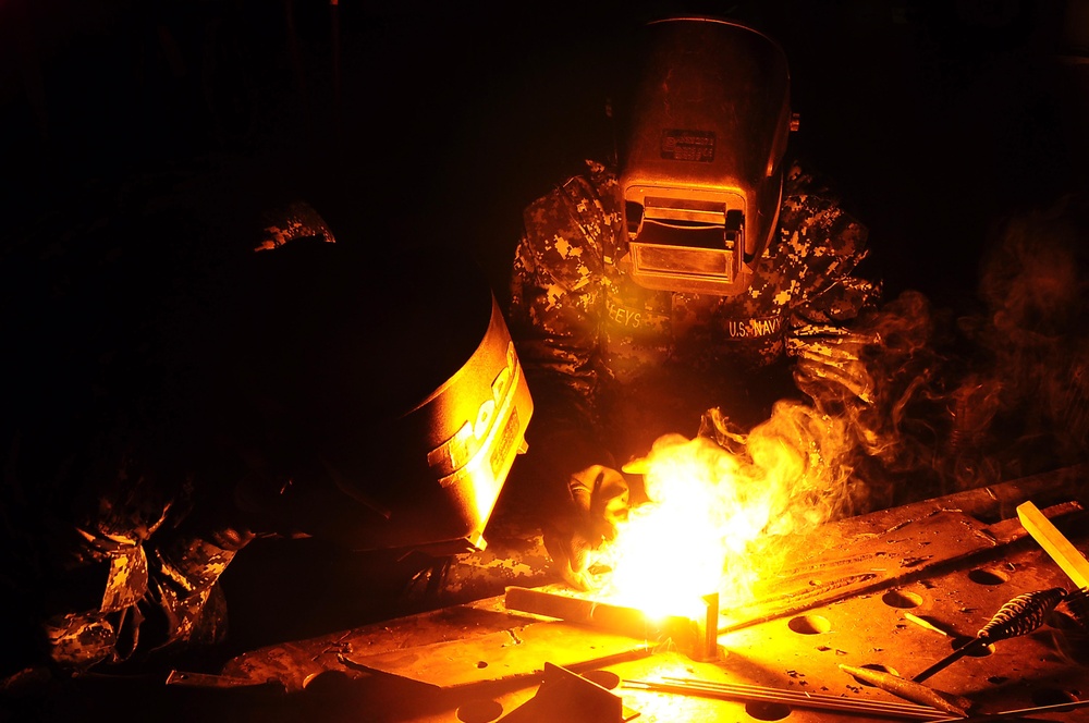 Welding training USS Ronald Reagan