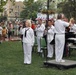 Sailor sings national anthem