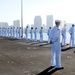 USS John C. Stennis sailors man the rails