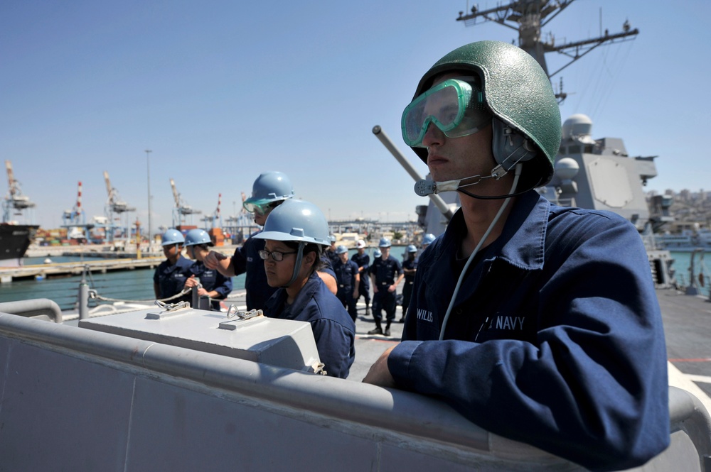 USS Jason Dunham depart Haifa