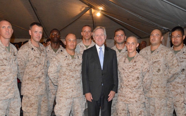 Special-Purpose Marine Air-Ground Task Force Marines and Sailors meet with the Secretary of the Navy