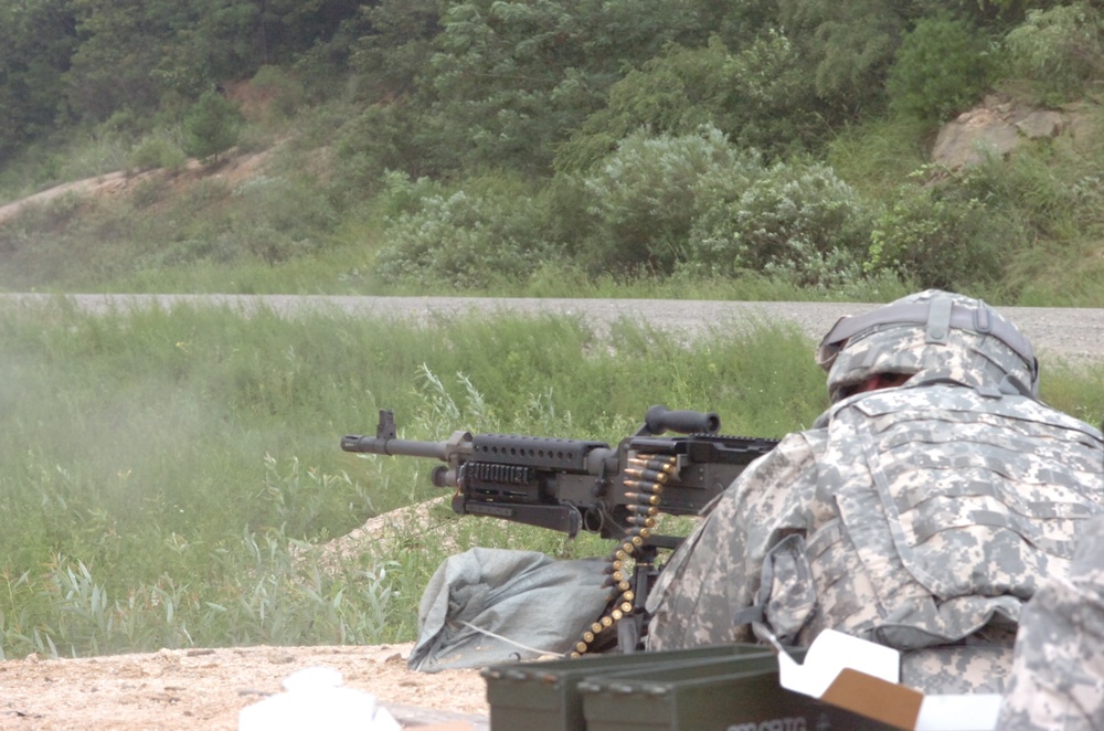 Alpha Distro Company, 70th BSB, 210th FiB, Conducts 240B Live Fire Range