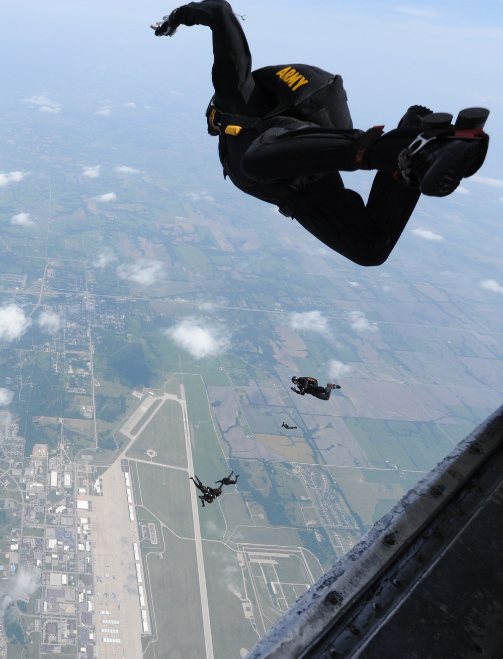 Golden Knights Parachute Team perform at Whiteman Air Force Base