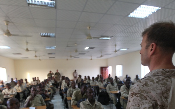 Marines and sailors from Special-Purpose Marine Air-Ground Task Force Africa train with elite Djiboutian forces